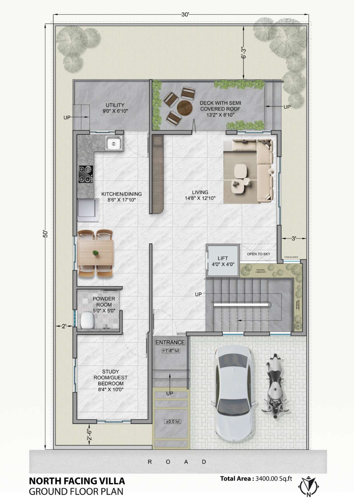 North Facing Ground Floor