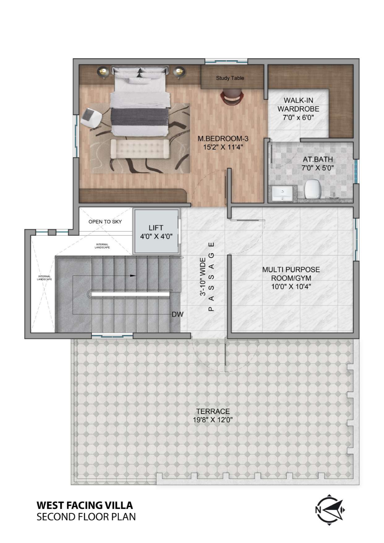 West Facing Second Floor